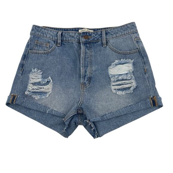 Hammer Jeans Size M Button Fly Distressed Denim Shorts - Picture 1 of 11